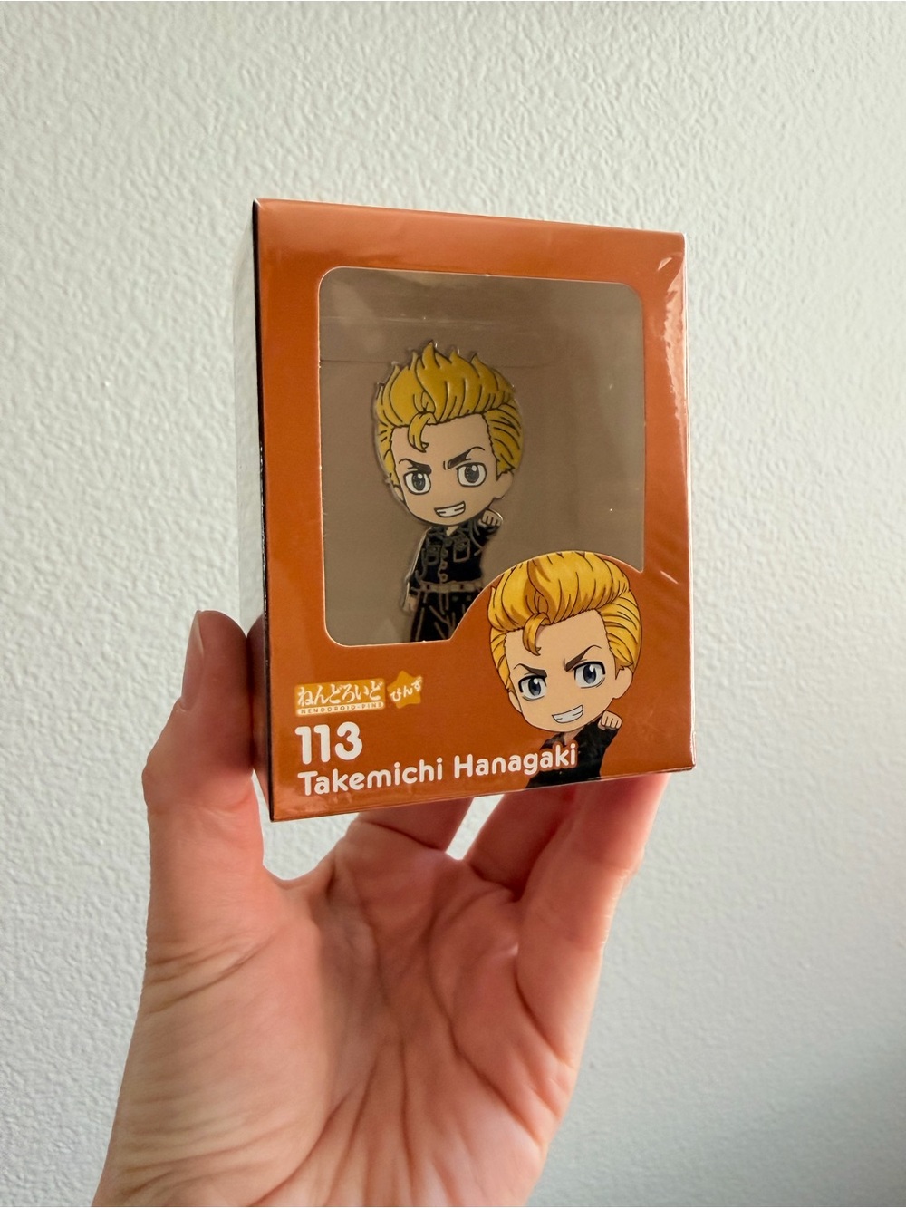 Takemichi Hanagaki Nendoroid Enamel Pin - Orange Box